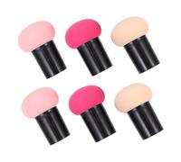 PENIKOKO 6PCS Dual-use Makeup Sponge Set with Mushroom Head Foundation Applicator Soft Cosmetic Sponges for Wet and Dry Face Makeup Tools Precise Eyeshadow Brush for Detailed Blending and