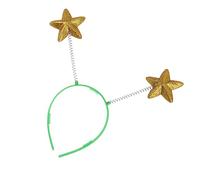 PENIKOKO 6pcs Glitter Foam Yellow Star Spring Hair Bands Lightweight Party Costume Headwear Photo Props for Fun and Eye Catching Celebration Accessories