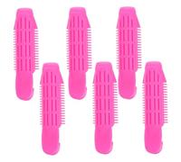 PENIKOKO 6pcs Hair Curlers Rollers with Root Volumizing Clips Hair Styling Tools for Diy Curly Waves Lightweight Pink Hairdressing Accessories and Home Use