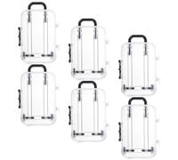 PENIKOKO 6pcs Mini Travel Suitcase Candy Favor Boxes Small Black Plastic Packing Boxes for Wedding Party Shower Airplane Storage