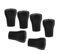 PENIKOKO 6pcs Non-slip Trekking Pole Tips Replacement Plastic Foot Covers for Walking Canes Crutches Stability and Safety Accessories