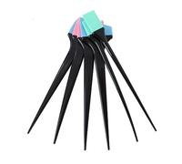 PENIKOKO 6PCS Silicone Hair Dyeing Brush Set Hair Coloring Mixing Stirrer Kit Salon Tools for Hairdressing Use Random Color