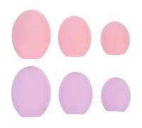 PENIKOKO 6pcs Silicone Makeup Brush Head Covers Protective Lid for Various Brush in Pink and Purple and Practical
