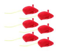 PENIKOKO 6pcs Soft Plush Catnip Mouse for Indoor Cats Kitten Chewable Small Mice Shape Plush Interactive Scratching Treats for Play and Exercise