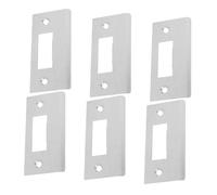 PENIKOKO 6pcs Stainless Steel Door Striker Plates for Interior Wooden Doors Deadbolt Catch Plates with Corrosion-Resistant Weatherproof Construction Easy Installation Reinforcement Hardware
