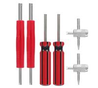 PENIKOKO 6pcs Tire Valve Core Removal and Installation Tool Set Dual-Head and Single-Head Valve Stem Core Wrenches for Car Motorcycle Bicycle Tire Maintenance