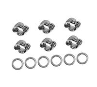 PENIKOKO 6Pcs U Shaped Stainless Steel Bird Foot Rings Durable Parrot Anklets for Comfortable Use Lightweight Easy to Carry for Training and Outdoor Activities