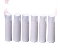 PENIKOKO 6pcs White Travel Spray and Pump Bottle Set Refillable Lotion Dispenser Portable Empty Toiletry Containers for Shampoo Conditioner Hand Cream
