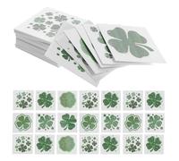 PENIKOKO 72pcs St Patrick Day Temporary Tattoos Skin-friendly Pvc Material, Lovely Clover Pattern Stickers for Festival Party and Collecting
