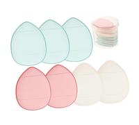 PENIKOKO 7Pcs Mini Drop-shaped Finger Powder Puff Portable Cosmetics Applicator for Foundation Blush Soft Smooth Touch Suitable for Dry and Wet Use Random Mixed Colors Random Color