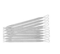 PENIKOKO 7pcs Stainless Steel Double-ended Pimple Remover Tools Set with Textured Handles for Comedone Extraction and Hidden Blemish Removal, Facial Skin Care Kit for Men and Women