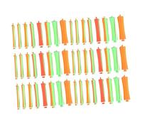 PENIKOKO 8 Set 80pcs Hair Perm Rods Hair Rollers with Elastic Bands Plastic Material Easy to Use Suitable for Home Or Salon Use for Women and Girls