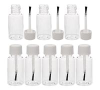 PENIKOKO 8pcs 20ml Refillable Nail Polish Bottles Brush Cap Pet Empty Nail Varnish Bottles for Manicure Beauty Supplies