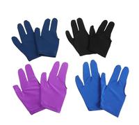 PENIKOKO 8pcs 3-finger Billiard Gloves Set for Left and Right Hand Breathable Lightweight Snooker Gloves Elastic Fit Unisex Pool Playing for Precision Cue Control