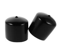 PENIKOKO 8pcs Black Rubber Axle Dust Caps for Wheel Hub Protection, Easy Installation and Weatherproof Design, Suitable for Trailer Applications and Pipes 50mm Inner Diameter