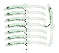 PENIKOKO 8Pcs Luminous Fishing Lures Reusable Practical Sinking Baits for Saltwater and Freshwater Sea Fishing Glow Soft Fake Baits Designed to Attract Predators