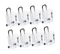 PENIKOKO 8pcs Mini Suitcase Candy Gift Boxes Small Transparent Favor Storage Cases for Wedding Party Decorations Pastry Packaging Present Boxes