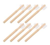 PENIKOKO 8pcs Nylon Medium Hard Denture Toothbrush Portable Cleaning Brush Oral Cleaning Brush Small Denture Cleaner Dual Cleaner Tool