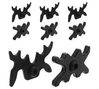PENIKOKO 8pcs Plastic Snooker Bridge Heads 13mm Deer Antler Spider Rest Pool Cue Bridge Billiard Accessories Portable Cue Rest for Pool Table Black