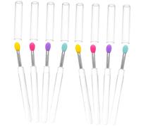 PENIKOKO 8pcs Portable Silicone Lip Brush Small Covered Dust Lipstick Applicators for Makeup Use
