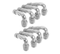 PENIKOKO 8pcs Silver 45-Degree Tire Valve Stem Extenders Set Metal Valve Extensions for Car Motorcycle Trailer 8pcs Stem Extension Adapters for Vehicle Air Inflation