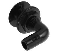 PENIKOKO 90 Degree Angled Boat Drain Plug with Flapper Valve, Plastic Thru-hull Drainage Fitting for Fishing Boats and Yachts, Compact Structure Suitable for Marine Environment and Cabins