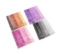 PENIKOKO 96pcs Glitter Metal Hair Clips Stoving Varnish Colored Bobby Pins in Gold Pink Purple Black Durable Reusable Styling Barrettes for Women