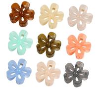 PENIKOKO 9pcs Flower Hair Claw Clips for Women and Plastic Jaw Clips for Thin Hair for Home Office Travel