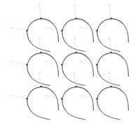 PENIKOKO 9pcs Non-slip Plastic Spring Headbands with Teeth DIY Hairband Accessories for Craft Making Lightweight Toothed Hairbands for and Everyday Styling