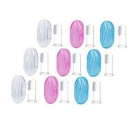 PENIKOKO 9pcs Silicone Finger Toothbrush with Storage Box Double-Sided Oral Cleaner for Newborns Years Soft Teeth and Tongue Brush for Gum Massage and Teething Relief