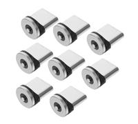PENIKOKO 9pcs USB Type C Magnetic Connector Head 3a Aluminum Silver Adapter