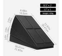 PENIKOKO Adjustable Calf Stretch Wedge Board 3pcs Set Non-Slip Plastic Slant Pedal for Yoga, Squat and Physical Therapy - Black Inclined Exercise Board for Home Fitness and Gym Use