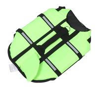PENIKOKO Adjustable Reflective Canine Safety Vest with Rescue Handle High Visibility Fluorescent Green Buoyancy Vest for Small Dogs and Cats Lightweight Outdoor Pet Safety Gear for Night