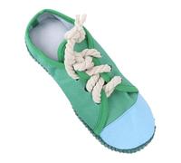 PENIKOKO Adorable Green Pet Slipper Chew with Sound for Puppies Small Dogs Reduces Boredom and Destructive Behavior Interactive Squeaky Dog for Indoor Play and Teeth Cleaning