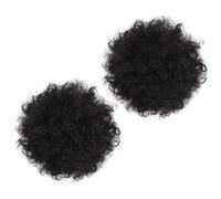 PENIKOKO Afro Bun Hair Extension High Temperature Silk Chic Natural Looking Lightweight 2pcs Updo Hairpieces Hair Bun Accessory for Party