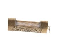 PENIKOKO Antique Chinese Style Engraved Padlock Copper Horizontal Lock for Jewelry Box Suitcase Vintage Decorative Lock with Smooth Operation and Sturdy Craftsmanship