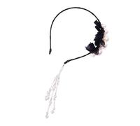 PENIKOKO Artificial Pearl Tassel Hairband Headband with Detachable Fake Earrings Comfortable Hair Accessory for Women Festival