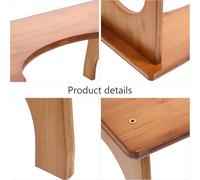 PENIKOKO Bamboo Toilet Stepping Stool for Small Bathroom Squatting Footrest with Anti-Slip Base Natural Bamboo Potty Stool for Improved Squat Posture