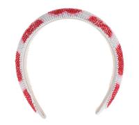PENIKOKO Beaded Heart Headbands Accents Elegant Hair Accessories for Women Girls Sparkly Hair Hoops for Parties and Special Occasions Romantic Design for Valentine's Day and Beyond