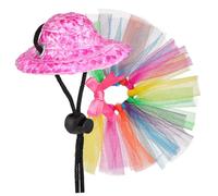PENIKOKO Bearded Dragon Costume Lightweight Witch Hat and Tutu Skirt for Small Lizards Geckos Chameleons Halloween Christmas Party Accessories
