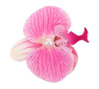 PENIKOKO Beautiful Orchid Hair Clip Realistic Decorative Flower Barrette Elegant Hawaiian Hair Accessory for Parties Weddings and Themed Events Secure Side Clip Design for All Day Hold