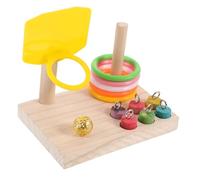 PENIKOKO Bird Ring for Parrots and Parakeets Interactive Basketball Game Cage Entertainment Develop Skills and Reduce Boredom Suitable for Cockatiels and Lovebirds Random Color