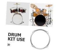 PENIKOKO Black Drum Hoop with Mounting System Stable Jazz Drum Replacement Part Refined Acoustic Ring for Professional Percussion Kits