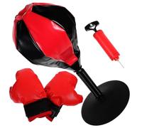 PENIKOKO Boxing Ball with Gloves and Manual Inflator Stable Suction Base Stress Relief for Boys and Indoor Outdoor Fitness Exercise Equipment for Speed Training and Muscle Random Color