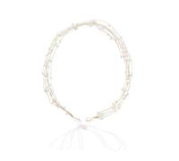 PENIKOKO Bridal Hand-woven Pearl Headband Hair Accessory Wedding Bride Headdress with Imitation Pearls Suitable for Dress Hair Styling