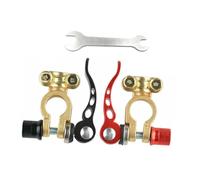 PENIKOKO Car Battery Brass Pile Connector with Wrench Corrosion-resistant Electrical Terminal Clamp for Secure Connection and Long Battery Life