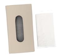 PENIKOKO Car Visor Tissue Holder PU Leather Car Tissue Box Hanging Napkin Dispenser for Sun Visor Seat Back Storage Beige Practical Gift