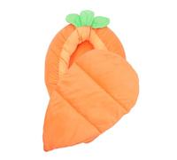 PENIKOKO Carrot-shaped Small Animal Rabbit Bed Cozy Sleeping Nest Soft Bunny Resting Mat Indoor Portable Warm Pet Shelter for Rabbits and Small Pets Random Color