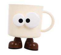 PENIKOKO Cartoon Kids Toothbrush Cup Handle Large Capacity Plastic Mouthwash Tumbler Children's Bathroom Toothbrush Holder for Boys and Girls