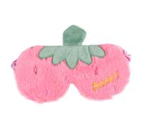 PENIKOKO Cartoon Plush Sleep Mask Strawberry Design with Elastic Strap Soft Breathable Eye Shade for Comfortable Sleeping Travel Yoga Office and Spa Use Creative Gift for Family and Friends